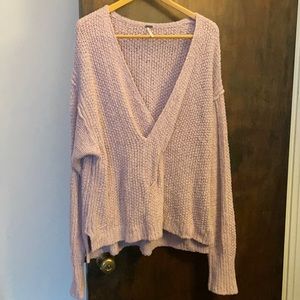 Free People lavender twist front sweater